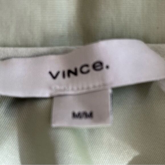 Vince Bow-Back Pleated Maxi Dress NWT Medium Sweet Grass $425 - Picture 8 of 9